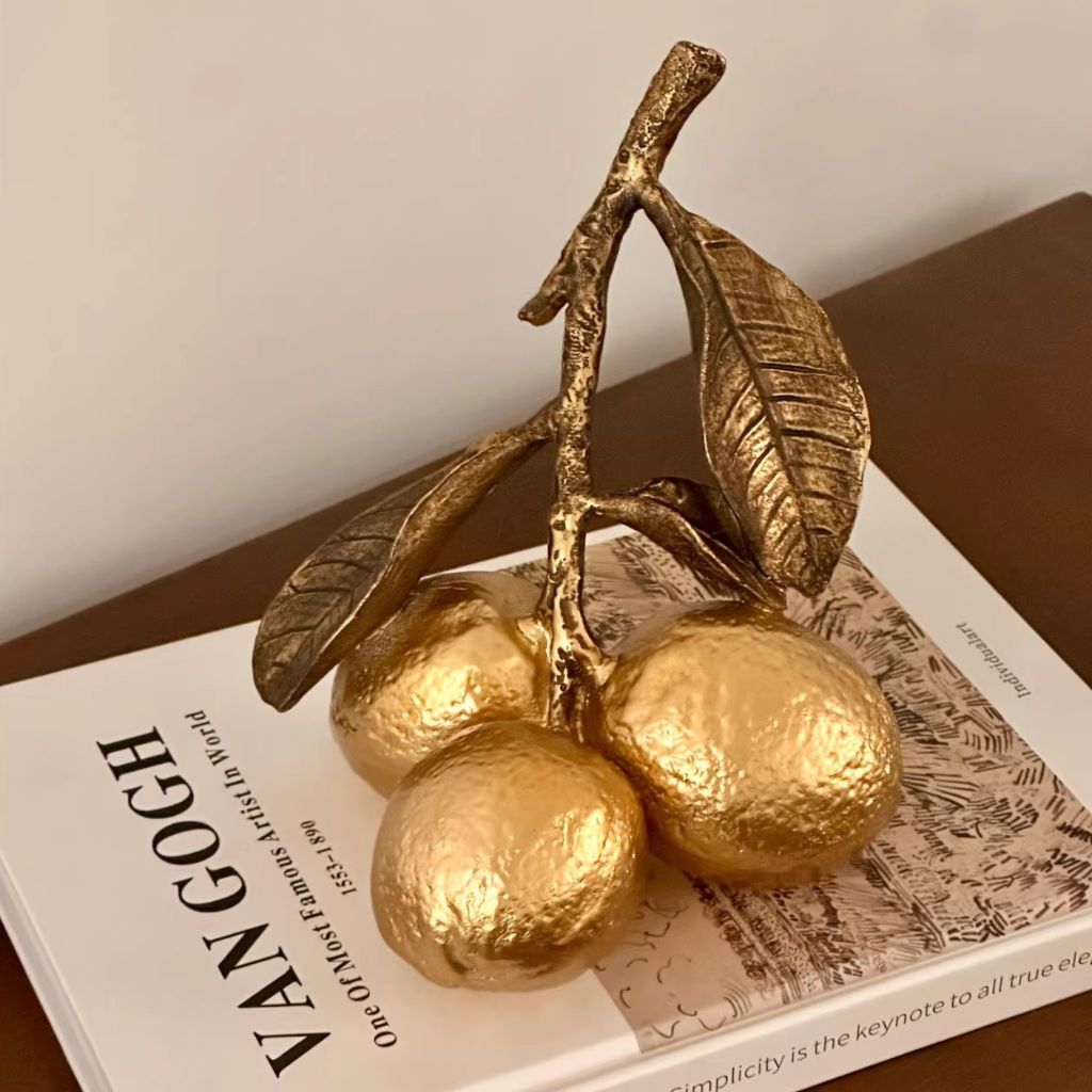 Menton Metallic Lemon Sculpture