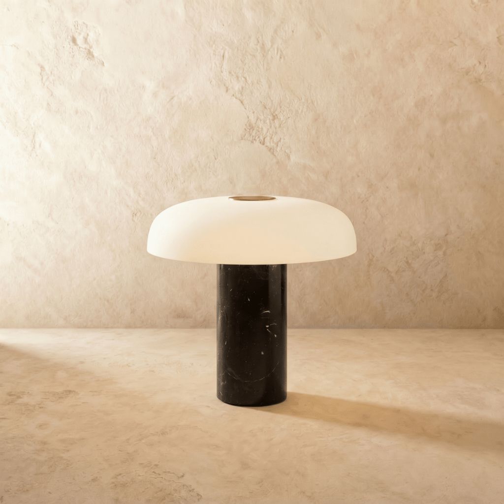 Pythia Sculptural Glass & Marble Table Lamp