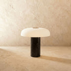 Pythia Sculptural Glass & Marble Table Lamp