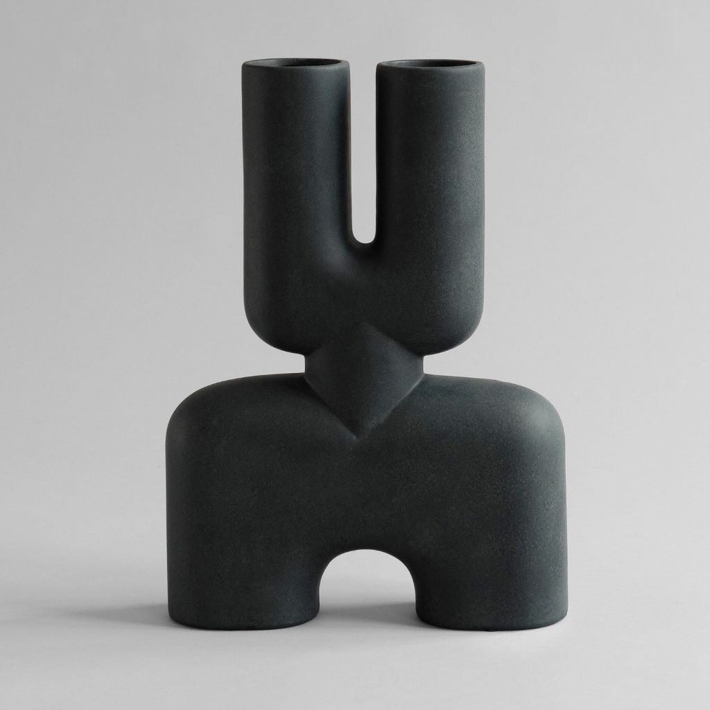 Animus Bifurcated Hand-Glazed Ceramic Vase