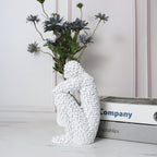 Penseur Mosaic Crouching Figure Sculpture