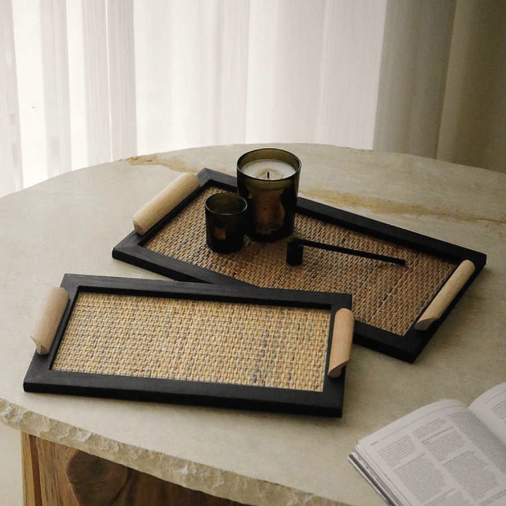 Rheia Woven Rattan Tray
