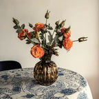 Ondine Tortoiseshell Ruffled Glass Vase