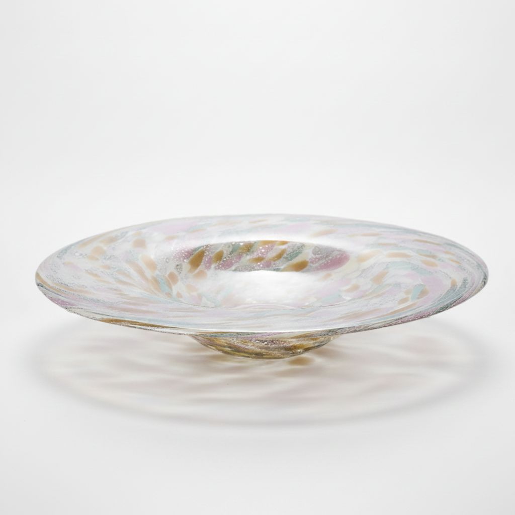 Confetti Hand-Blown Pastel Glass Tray