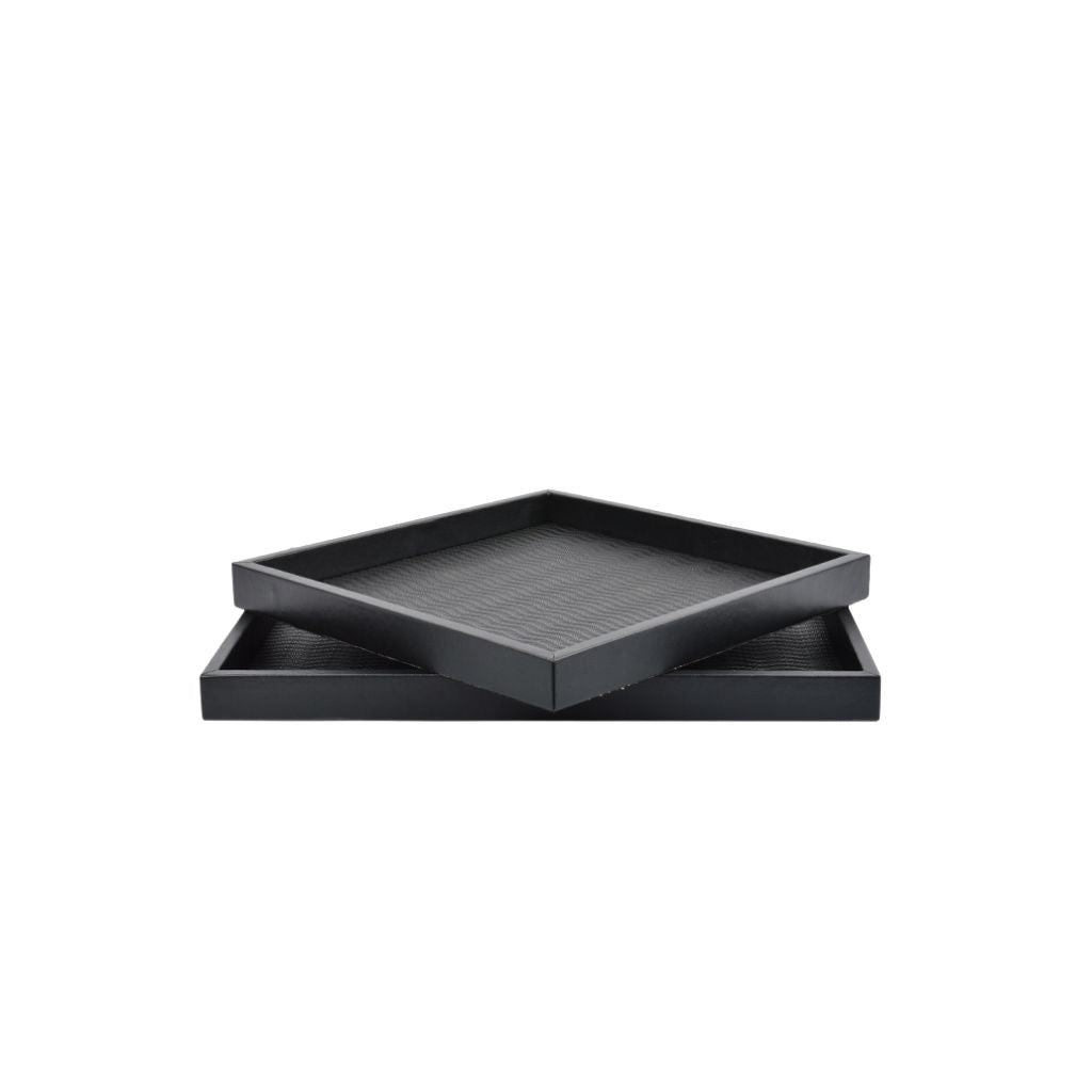 Sørensen Wavy Textured Leather Tray