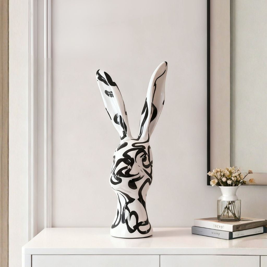 Alice Hand-Painted Line Rabbit