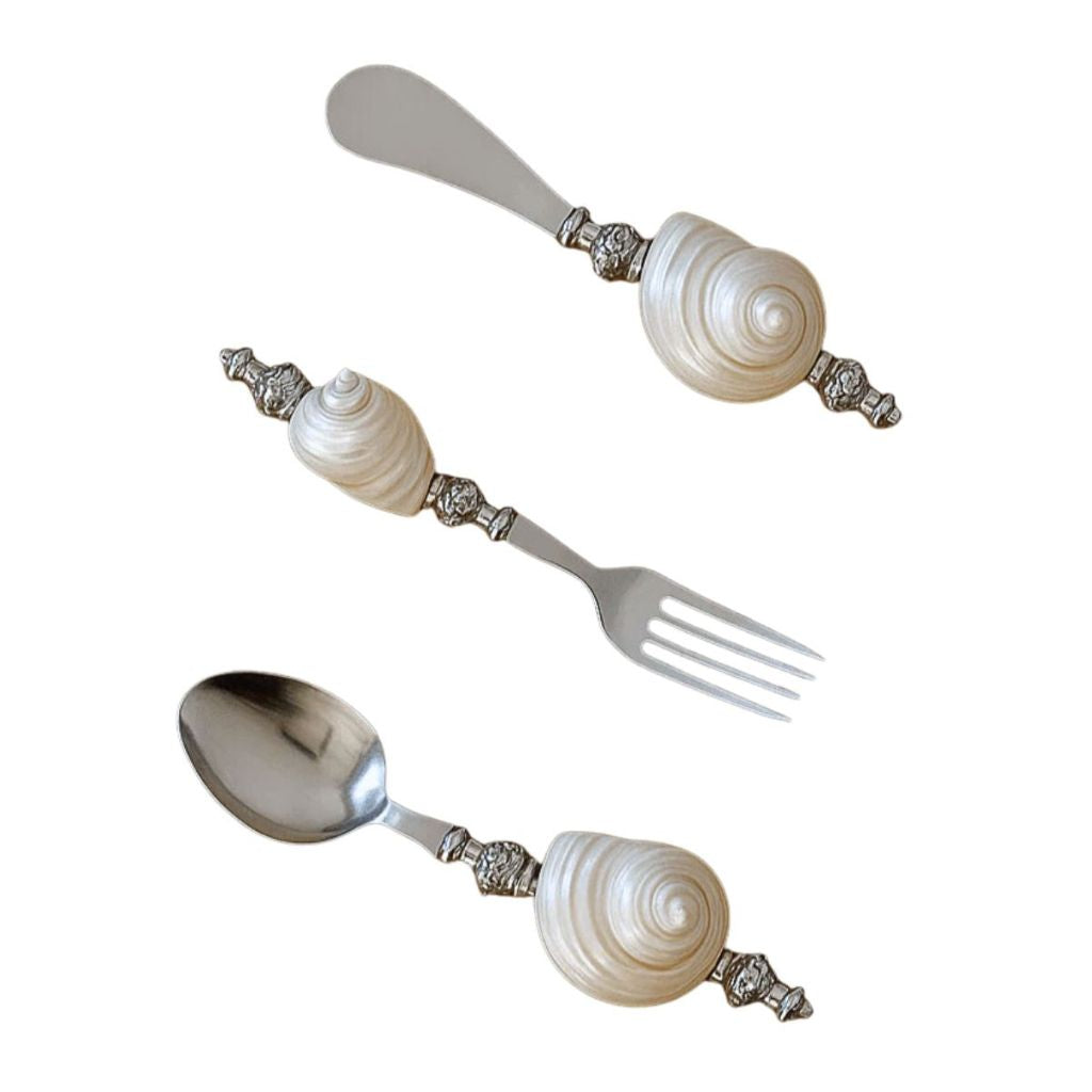 Mina Natural Shell Flatware Set