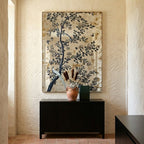 Aubade Botanical & Avian Motif Rectangular Wall Mirror