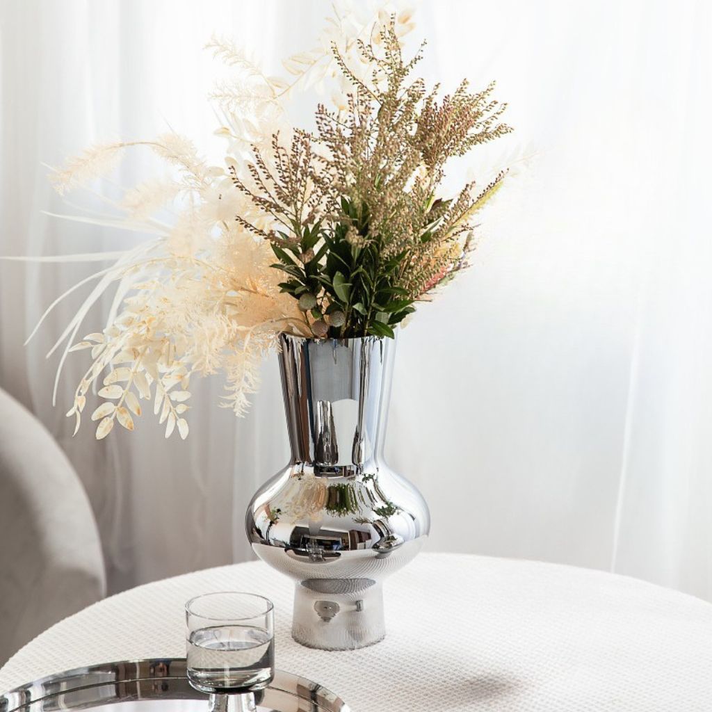Tondo Sculptural Stainless Vase