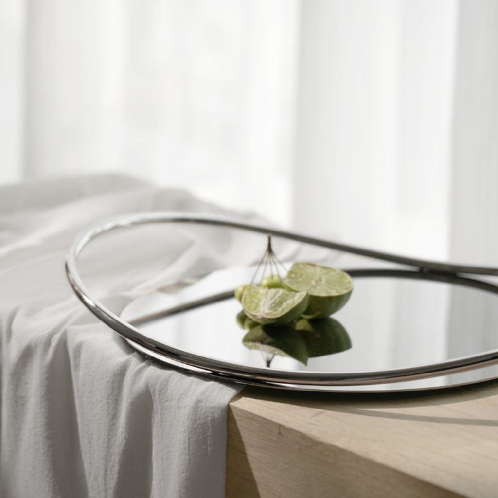 Ouroboros Sculptural Loop Stainless Tray