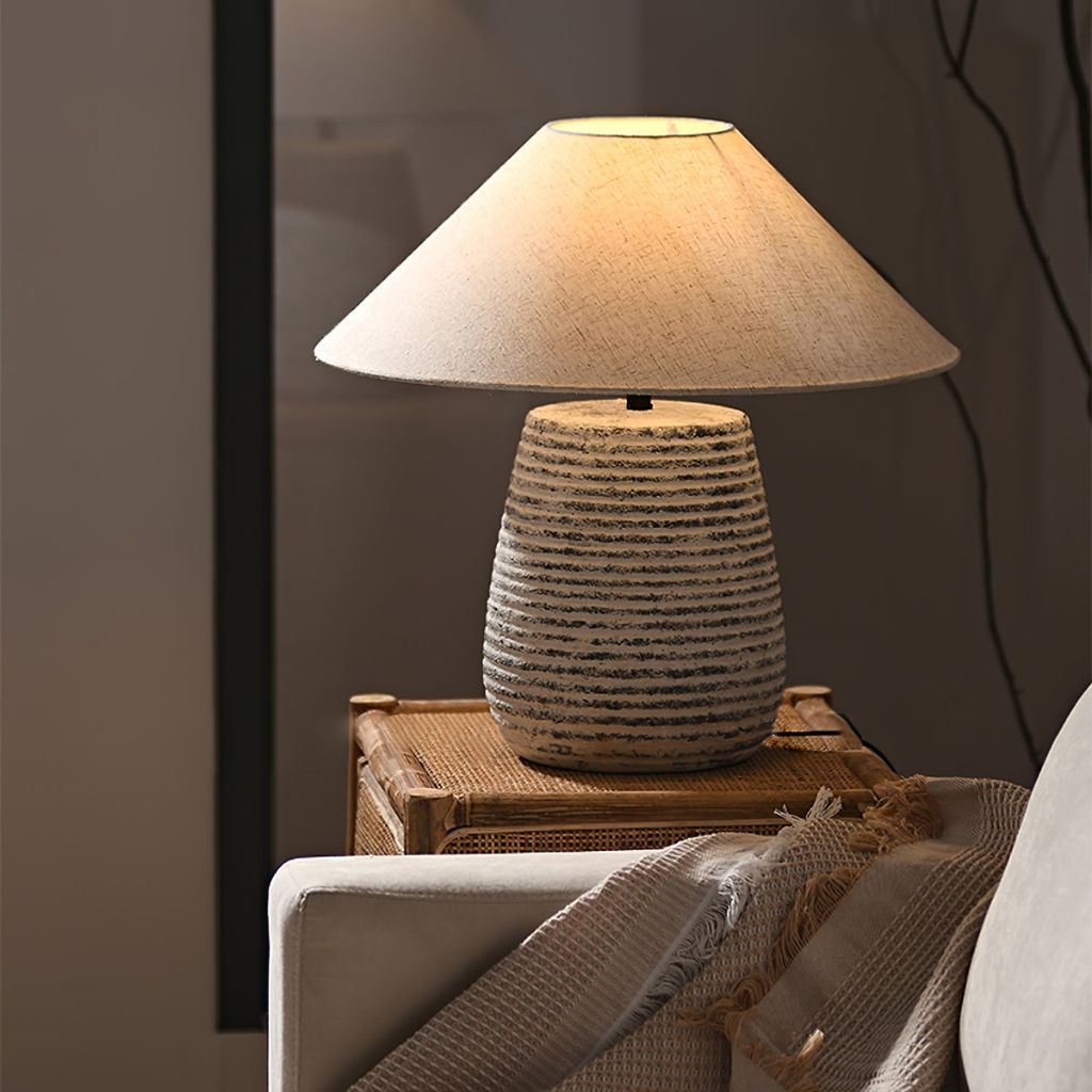 Rigatura Ridged Ceramic Table Lamp