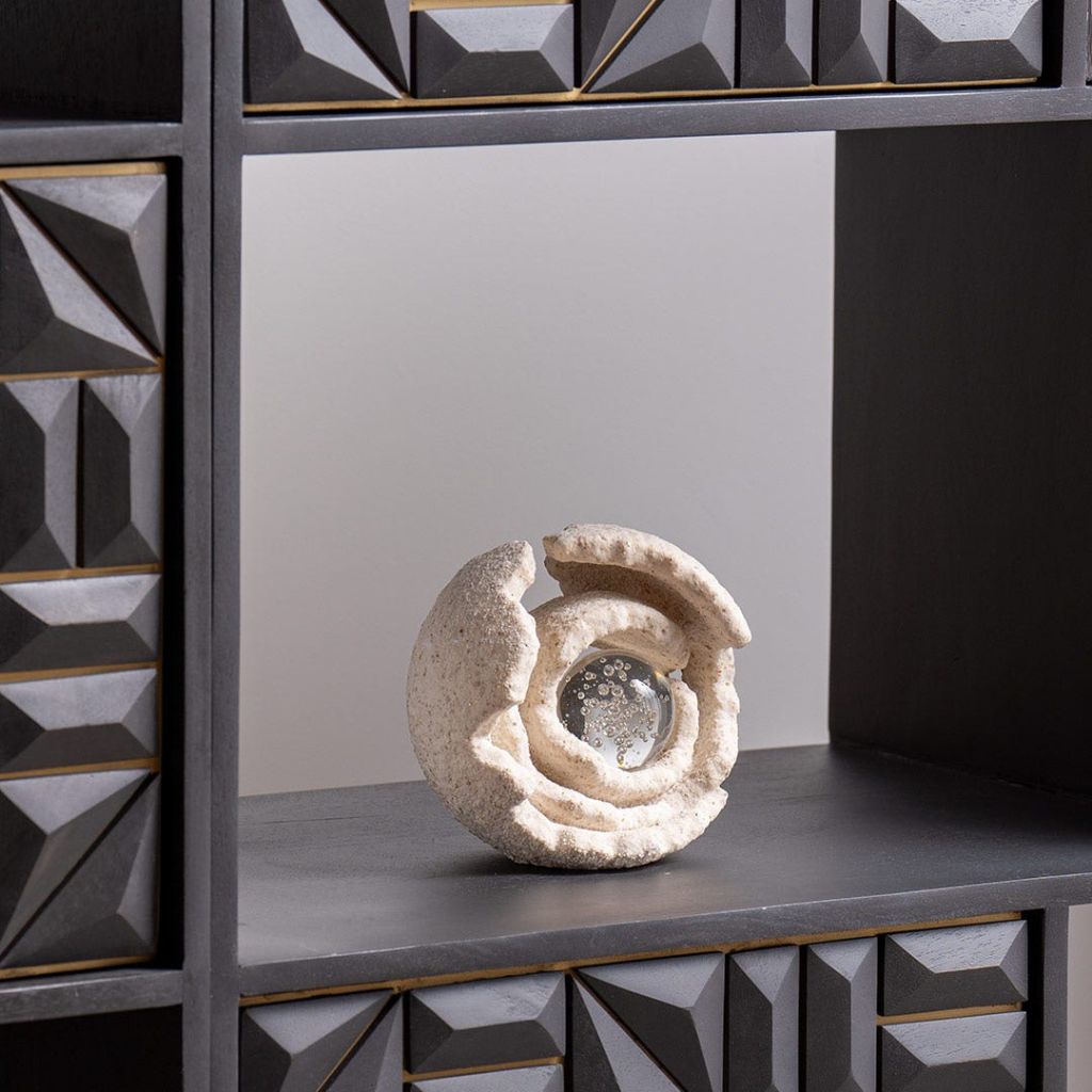 Pulpí Textured Crystal-Inlaid Sculpture