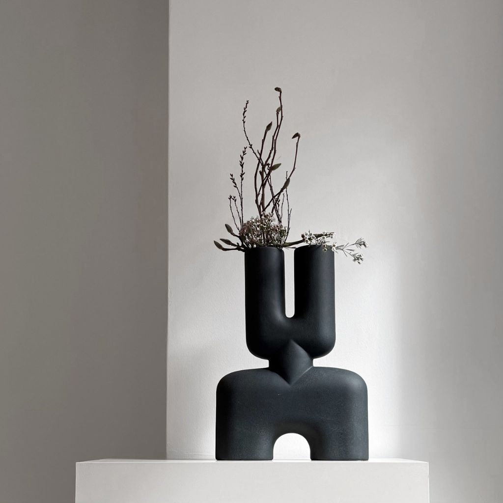 Animus Bifurcated Hand-Glazed Ceramic Vase