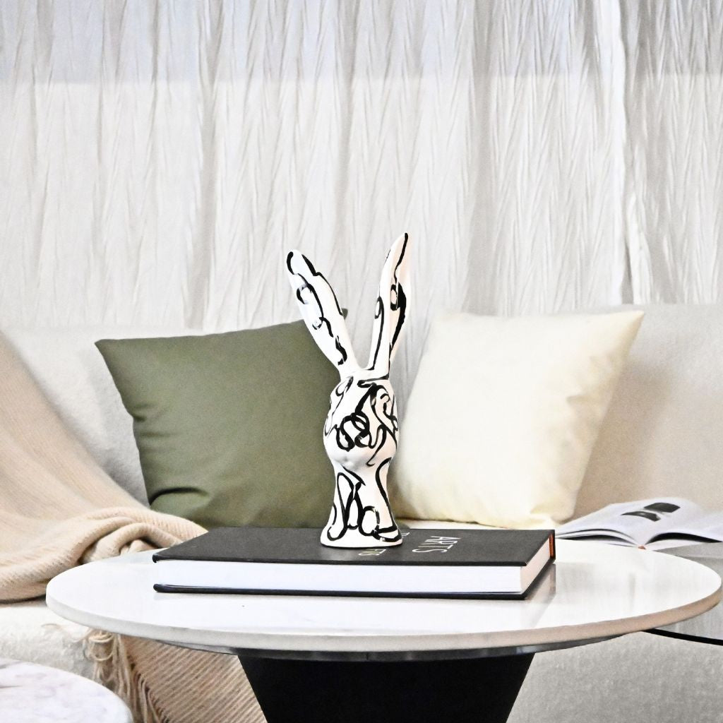 Alice Hand-Painted Line Rabbit