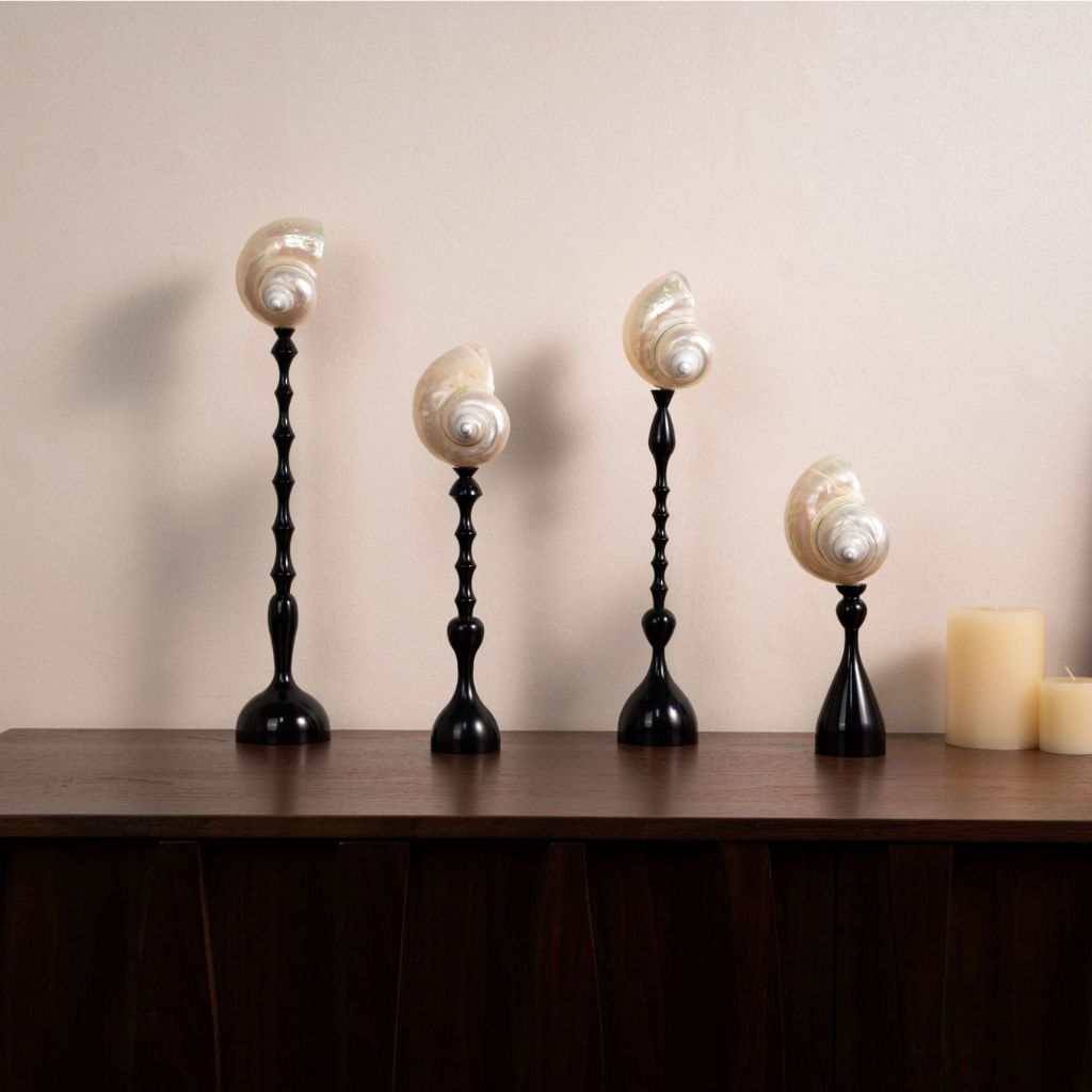 Triton Pedestal Conch Ornament