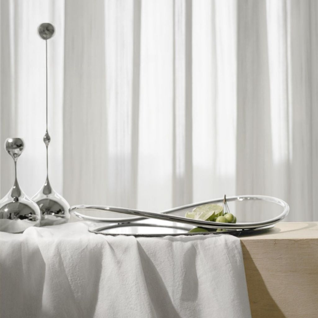 Ouroboros Sculptural Loop Stainless Tray