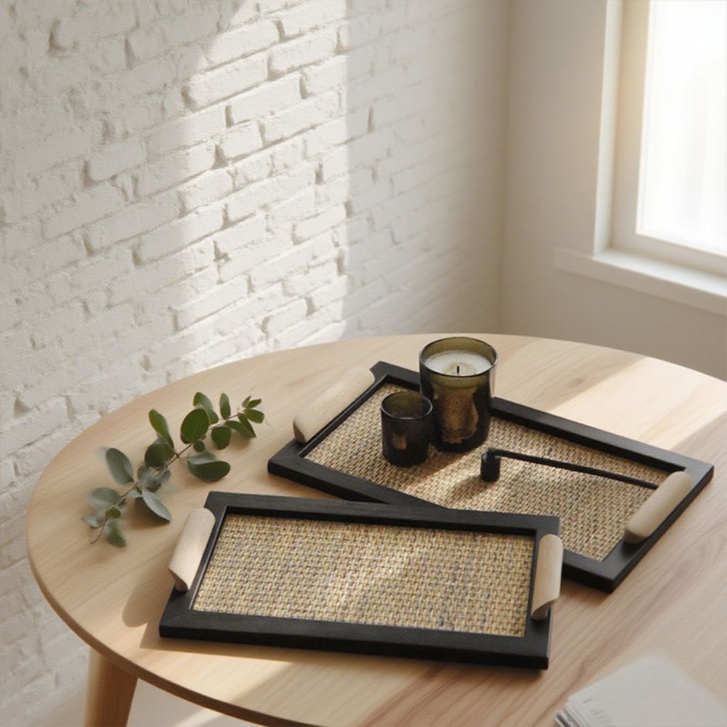 Rheia Woven Rattan Tray