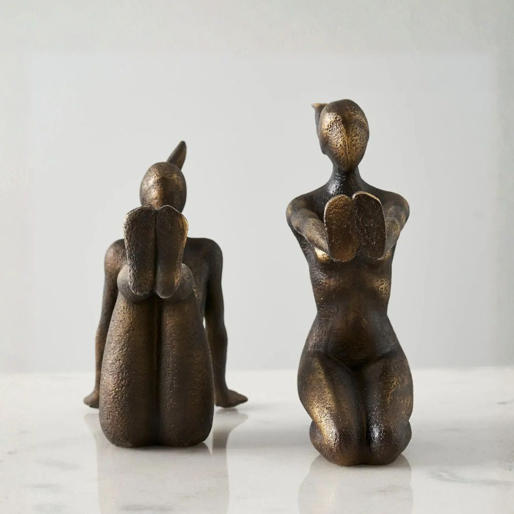 Harmonia Textured Figure Sculpture Bookend