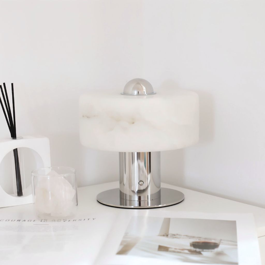 Keros Marble & Stainless Table Lamp