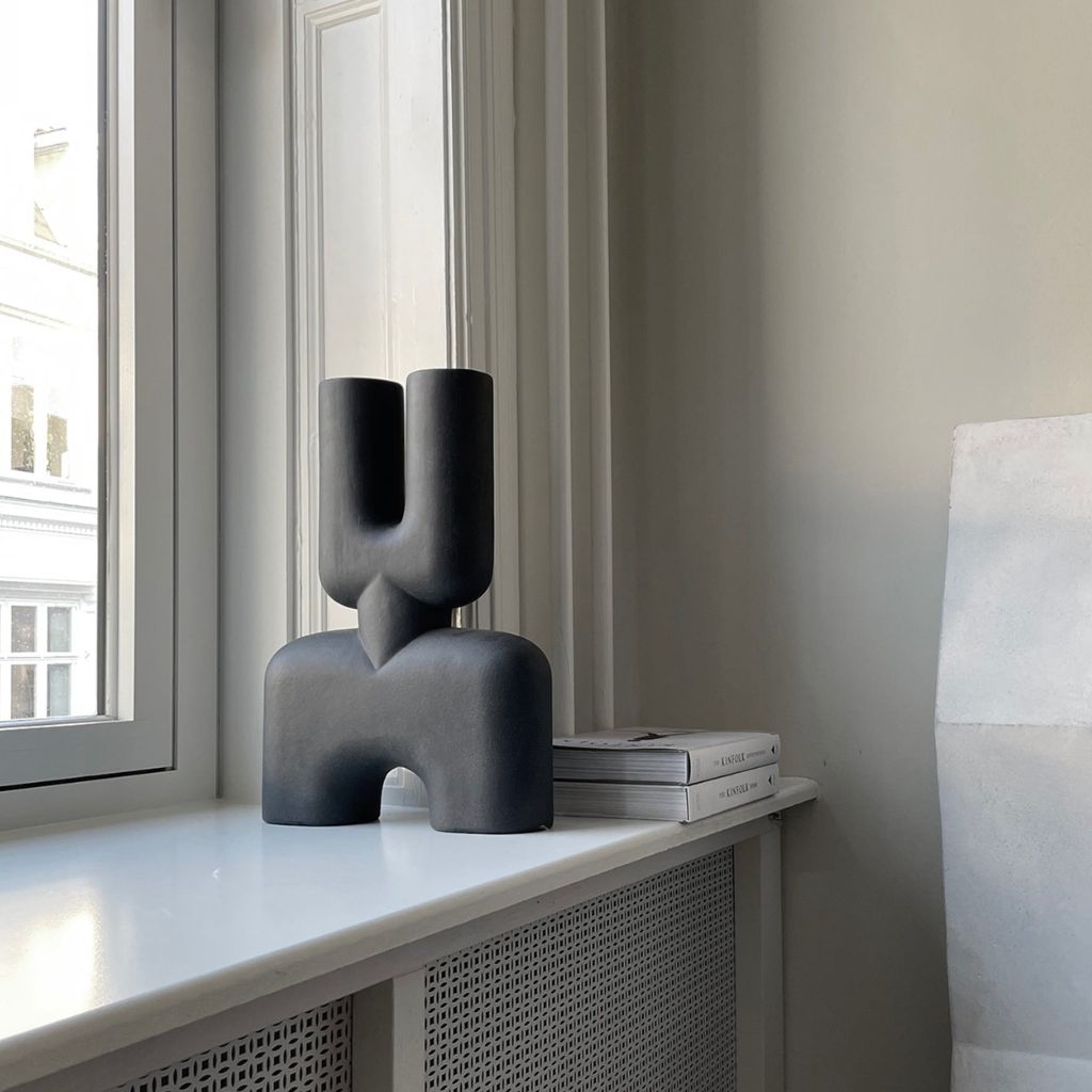 Animus Bifurcated Hand-Glazed Ceramic Vase