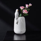 Lorito Sculptural Embossed Ceramic Vase