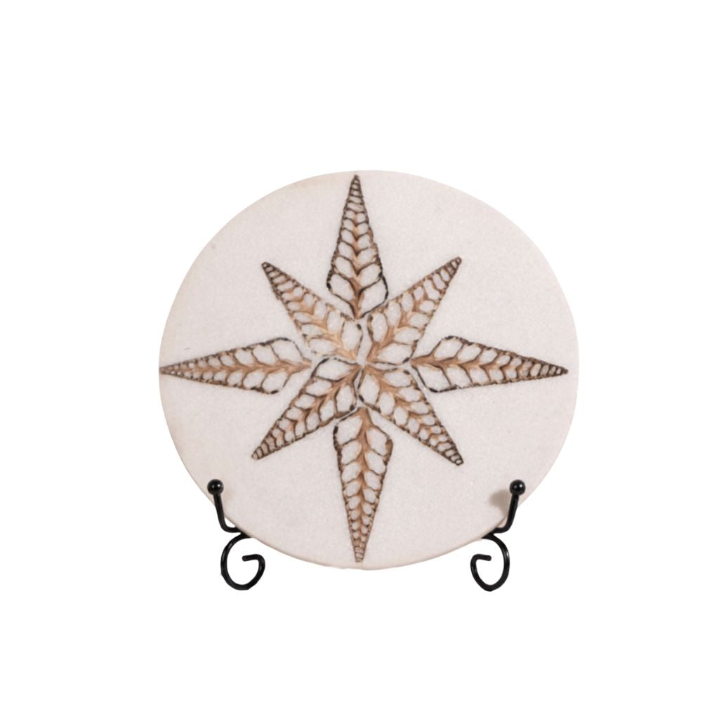 Pelta Fossil Stone Ornament