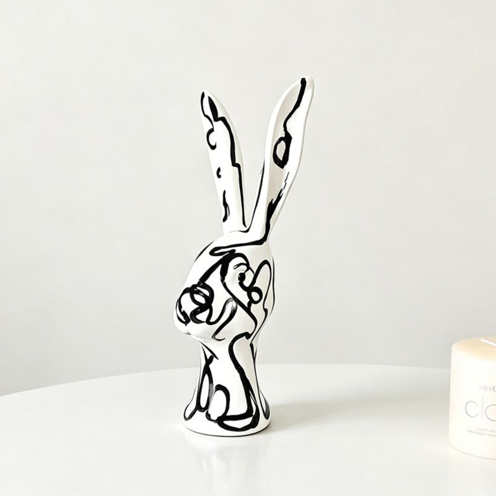 Alice Hand-Painted Line Rabbit