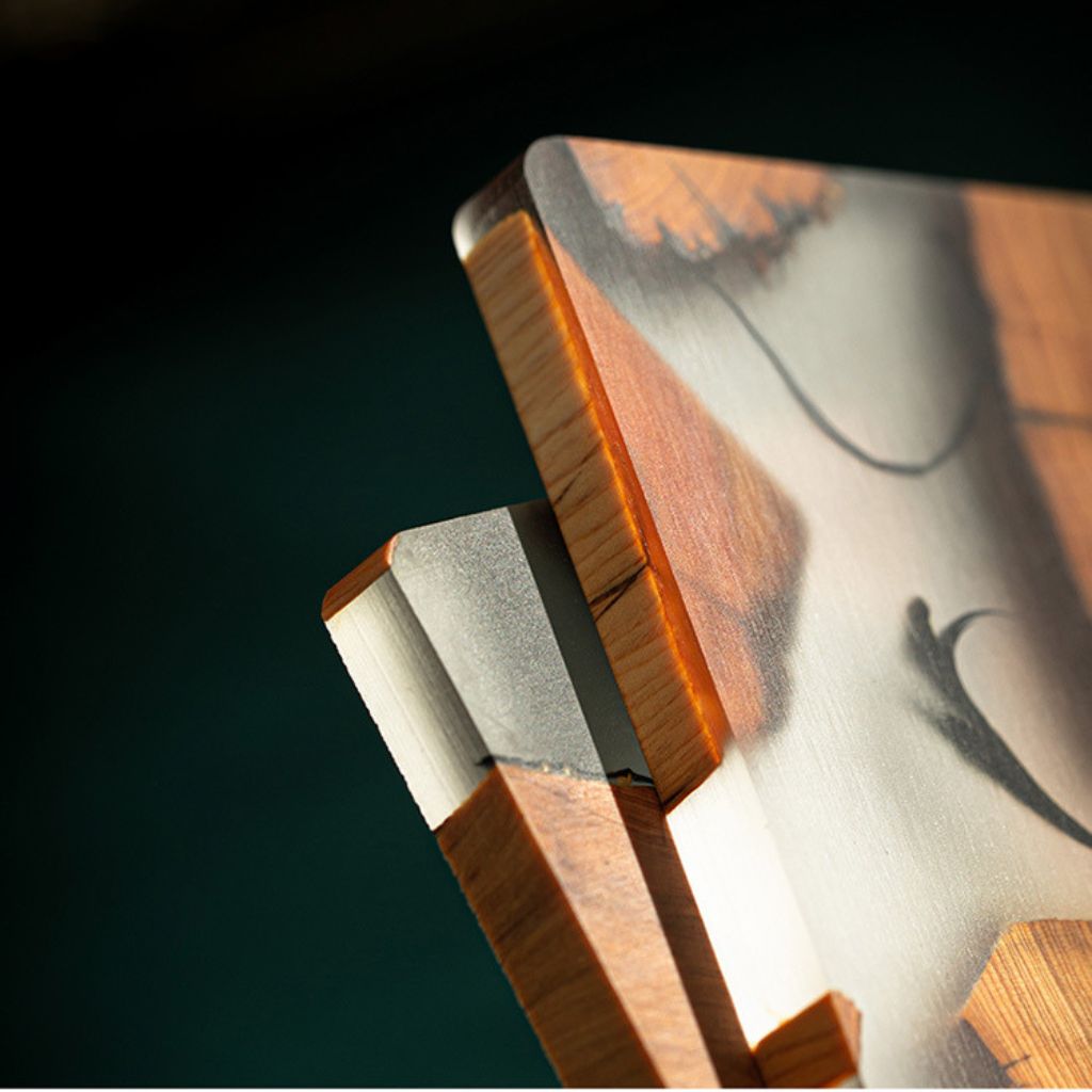 Mokume Fused Pine Coaster