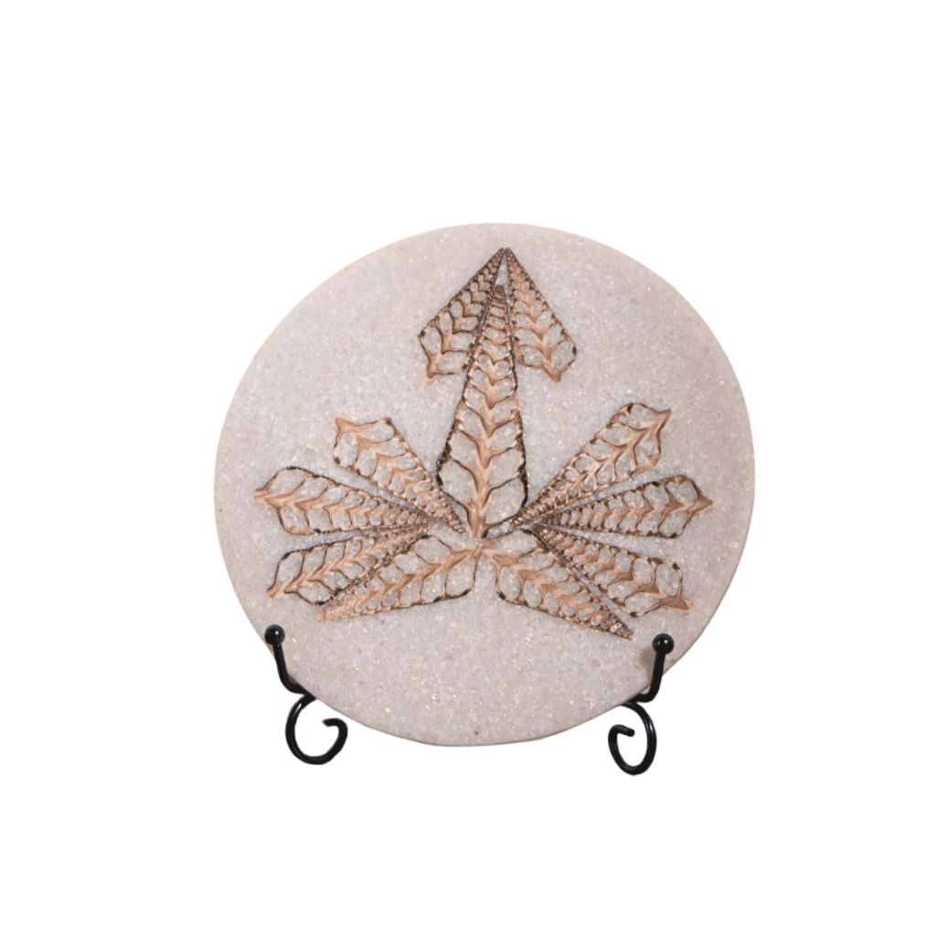 Pelta Fossil Stone Ornament