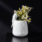 Lorito Sculptural Embossed Ceramic Vase
