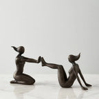 Harmonia Textured Figure Sculpture Bookend