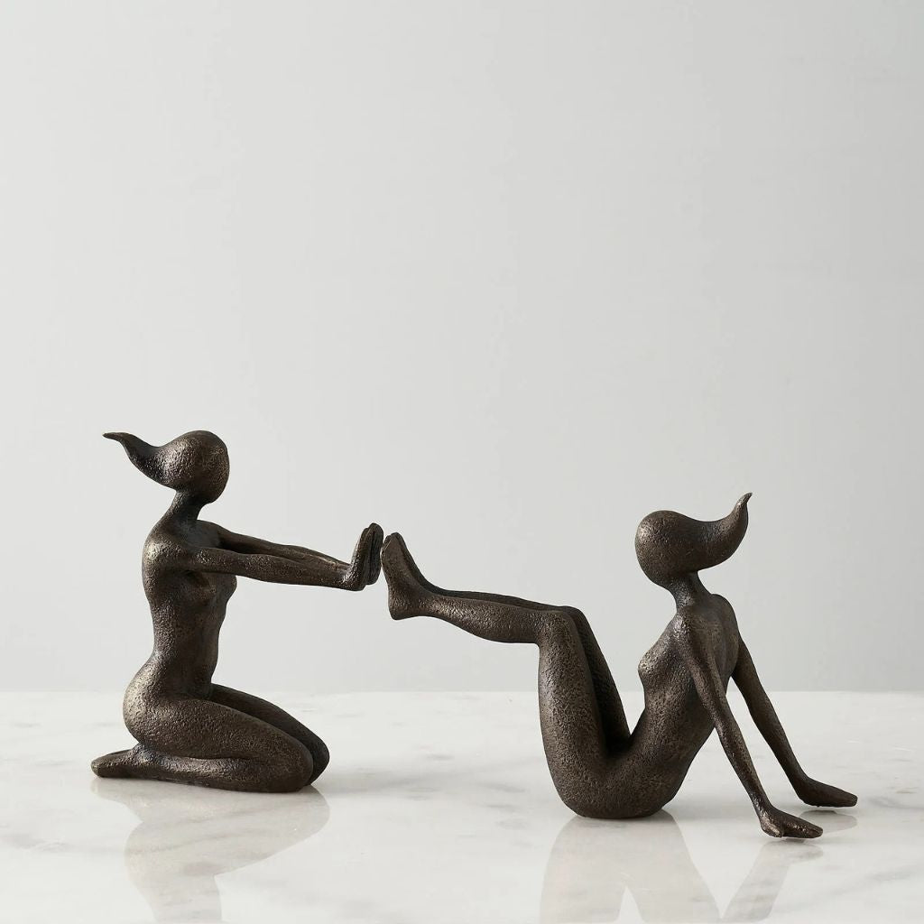 Harmonia Textured Figure Sculpture Bookend