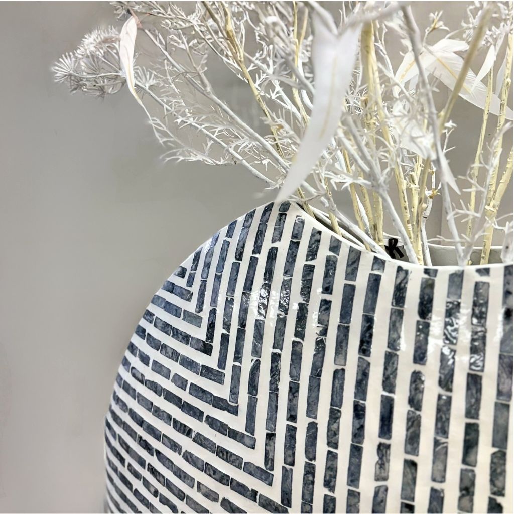 Maretti Oblate Mother-of-Pearl Vase