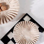Rieti Ruffled Petals Travertine Bowl
