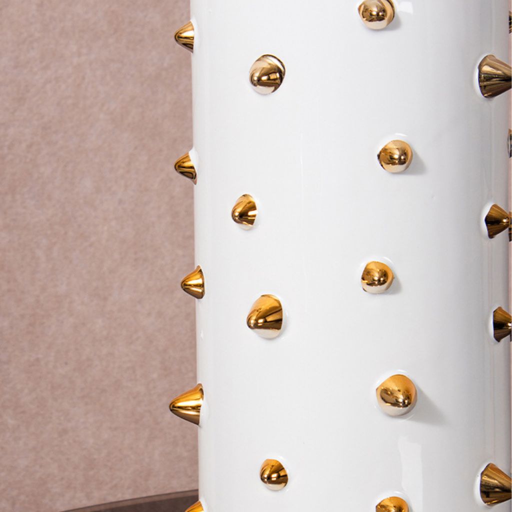 Echin Spike Cylinder Ceramic Vase