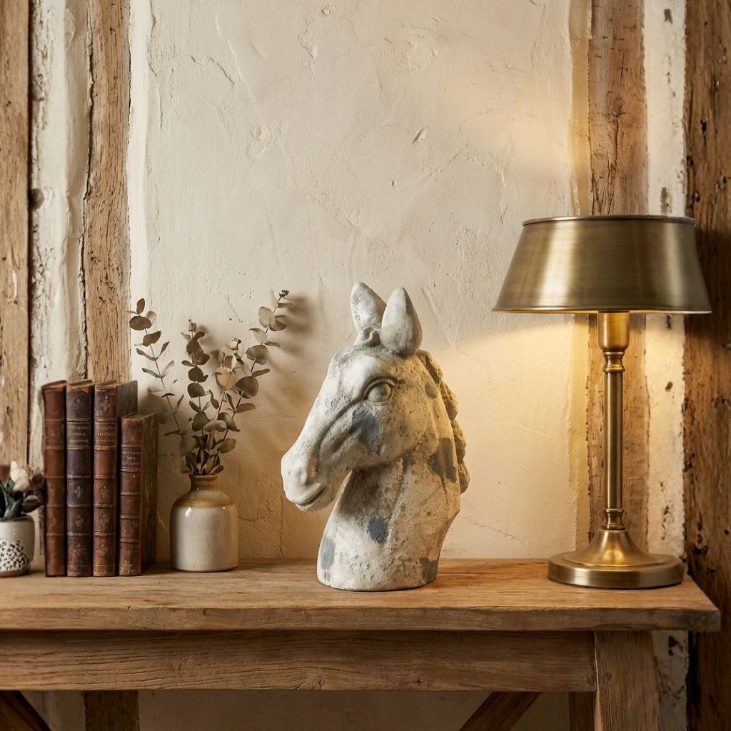 Bucephalus Weathered Horse Head Sculpture