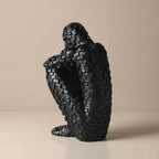 Penseur Mosaic Crouching Figure Sculpture