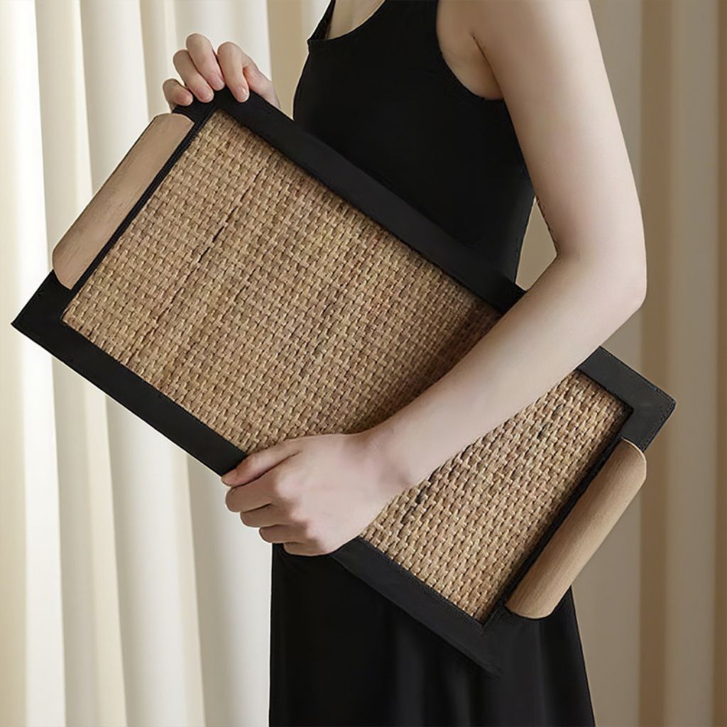 Rheia Woven Rattan Tray