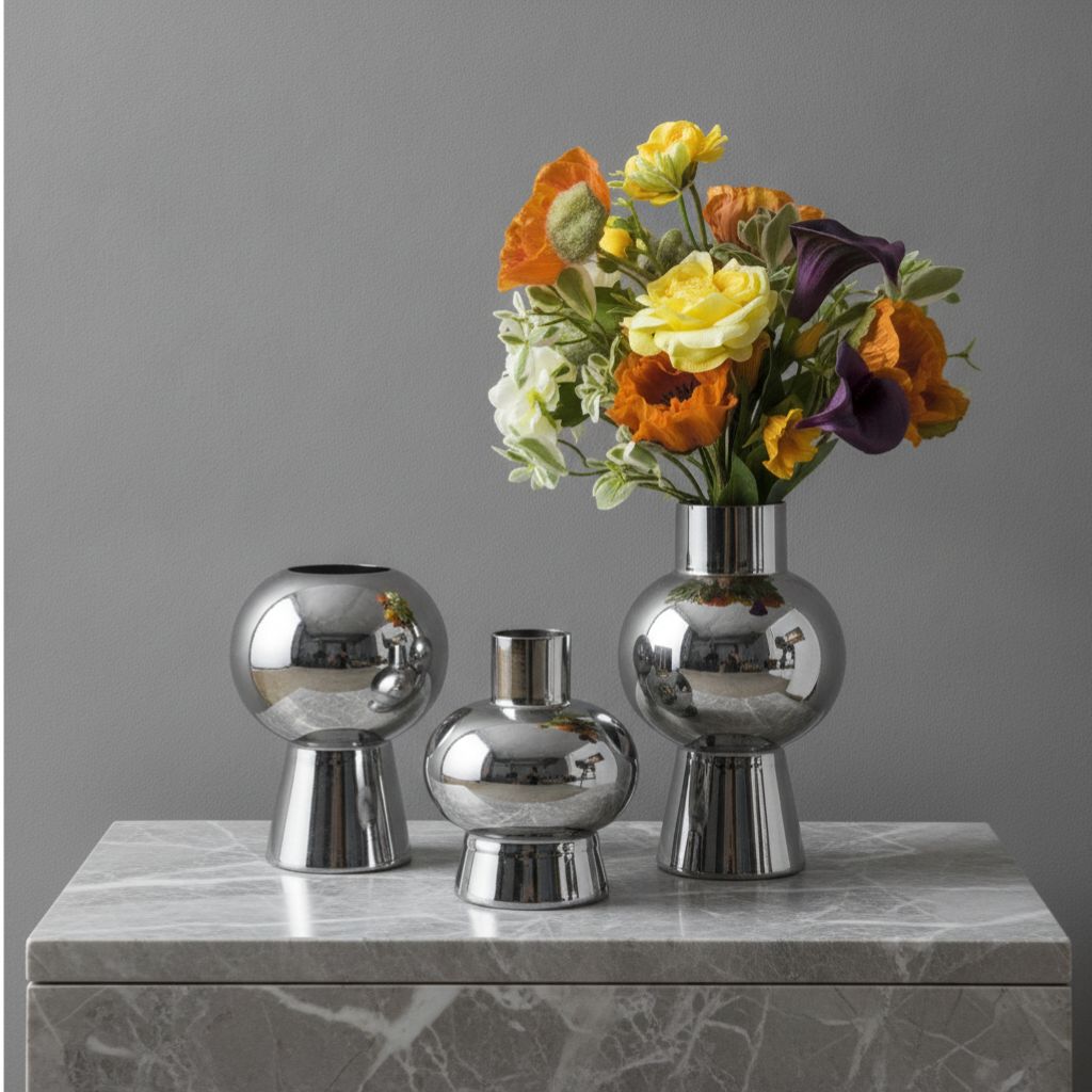 Elara Sphere Sculptural Glass Vase