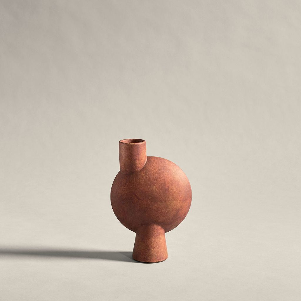 Mirage Oblate Glazed Ceramic Vase