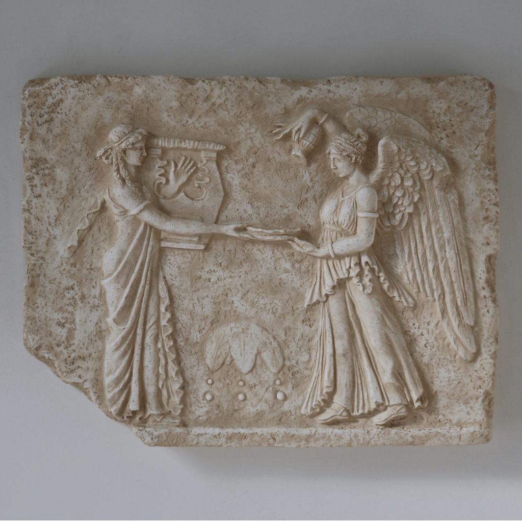 Libation Bas-Relief Wall Plaque