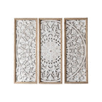 Jali Wooden Triptych Wall Panel
