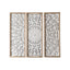 Jali Wooden Triptych Wall Panel