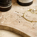 Alacati Irregular Wavy Travertine Tray