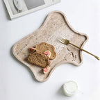 Alacati Irregular Wavy Travertine Tray