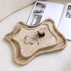 Alacati Irregular Wavy Travertine Tray