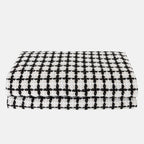 Beatrice Grid Fringe Throw Blanket