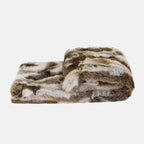 Fauve Rabbit Fur Throw Blanket