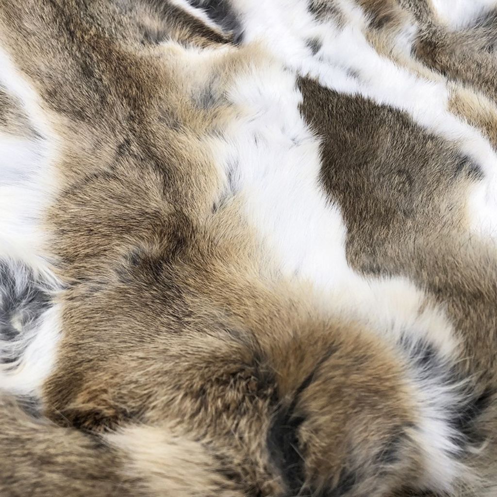 Fauve Rabbit Fur Throw Blanket