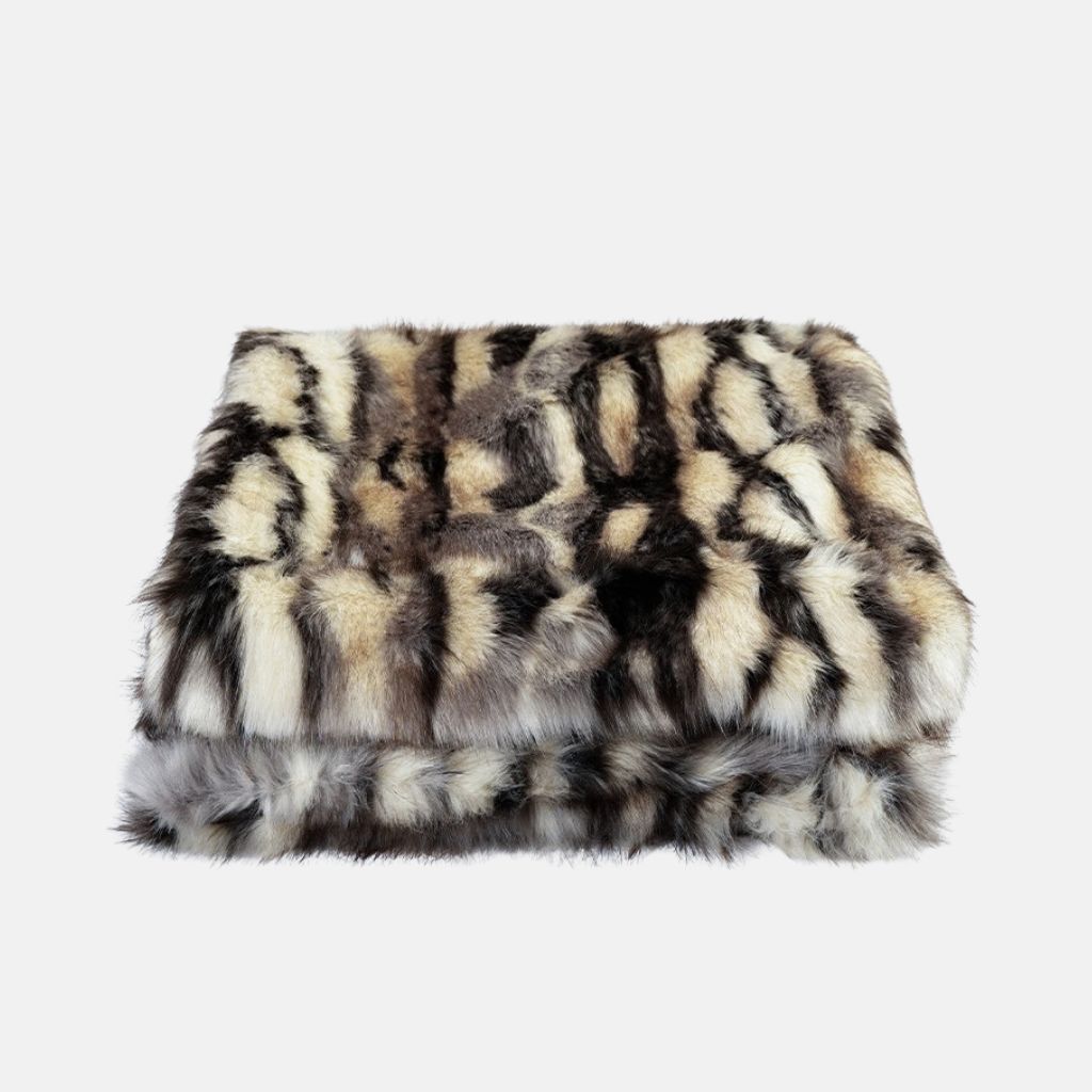 Fauve Faux Fur Throw Blanket